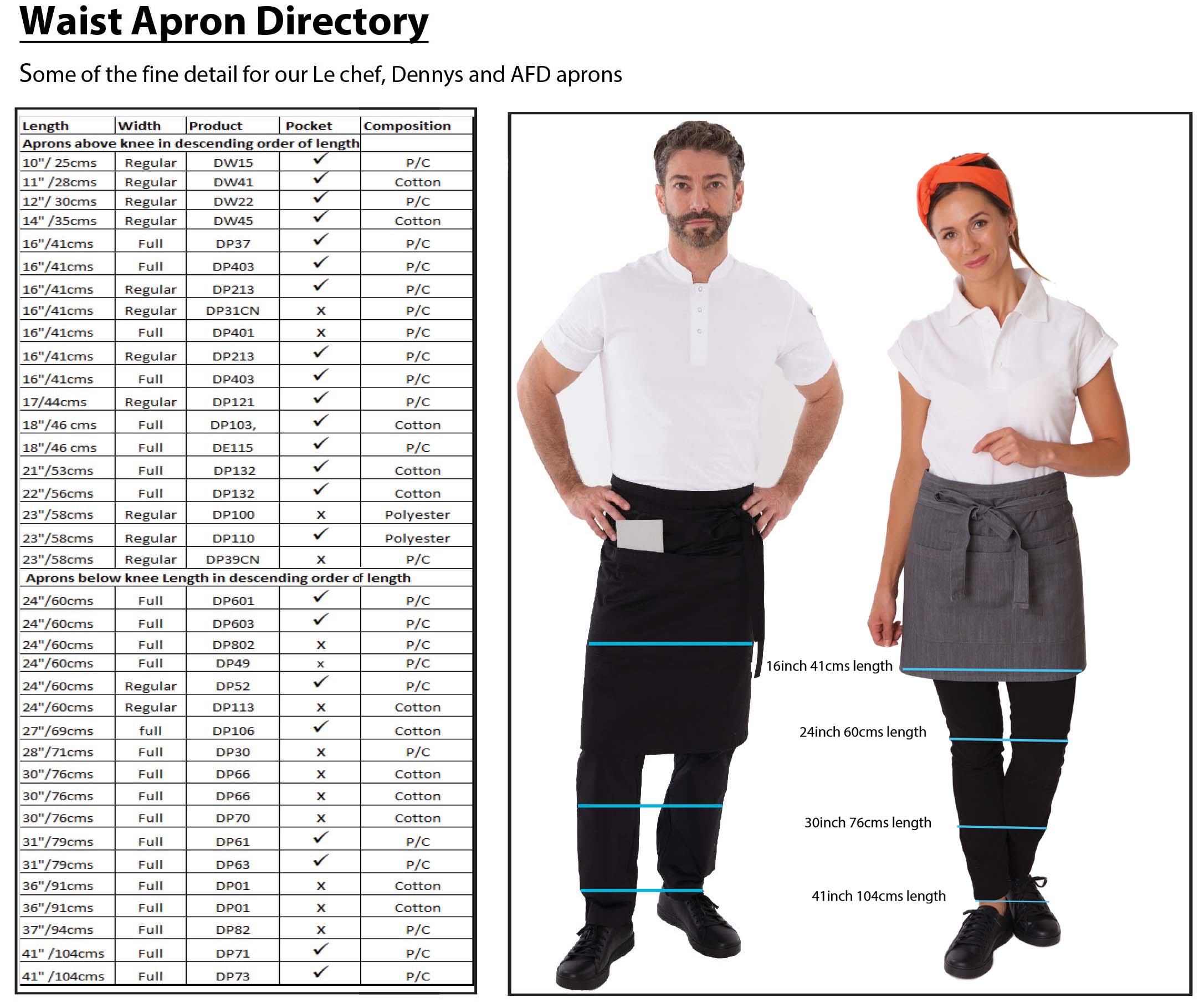 Dennys waist apron guide